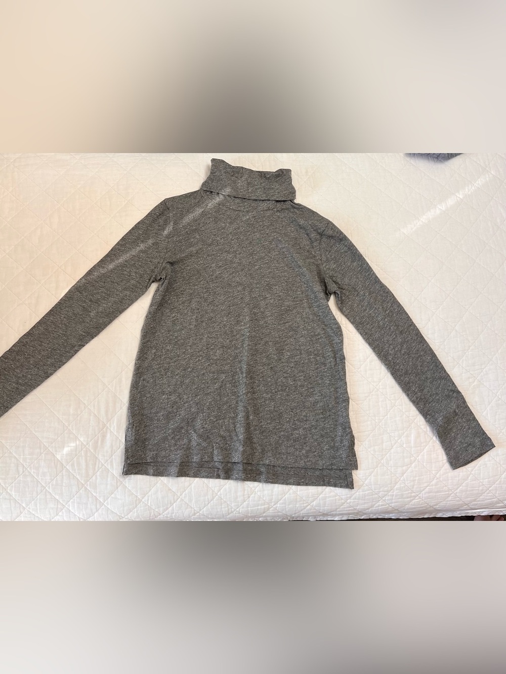 Madewell Whisper Cotton Turtleneck Heather Gray XS
